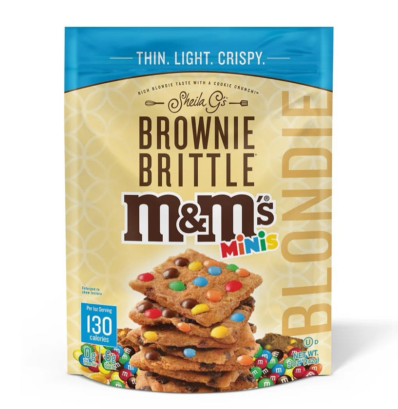 Brownie brittle m&m mini blondie