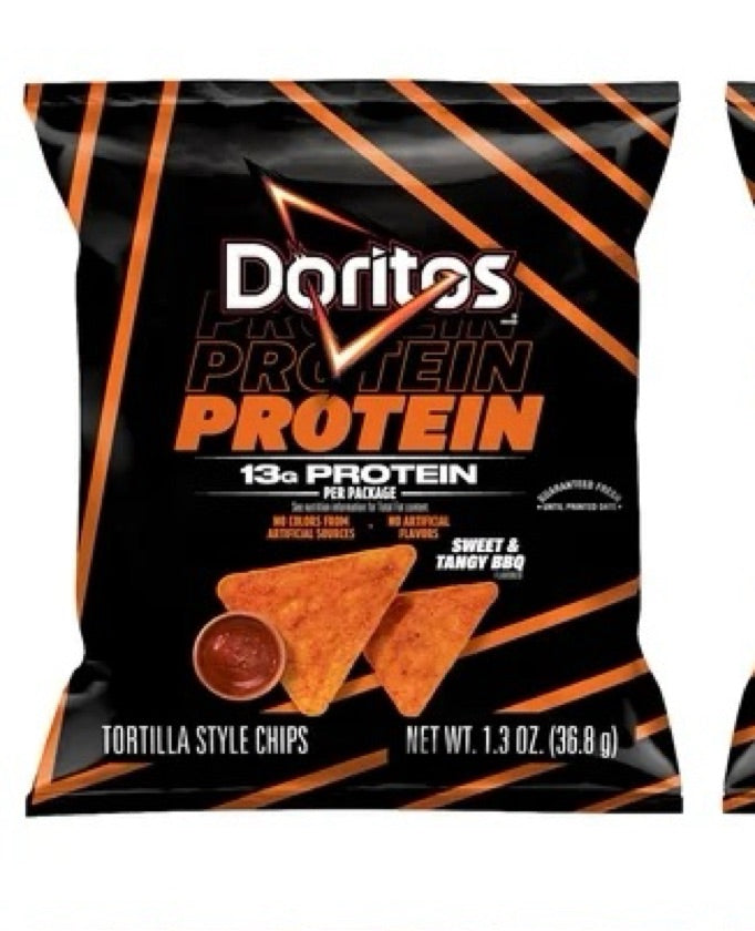 Doritos protein 13gr - 1.3oz sweet and tangy bbq