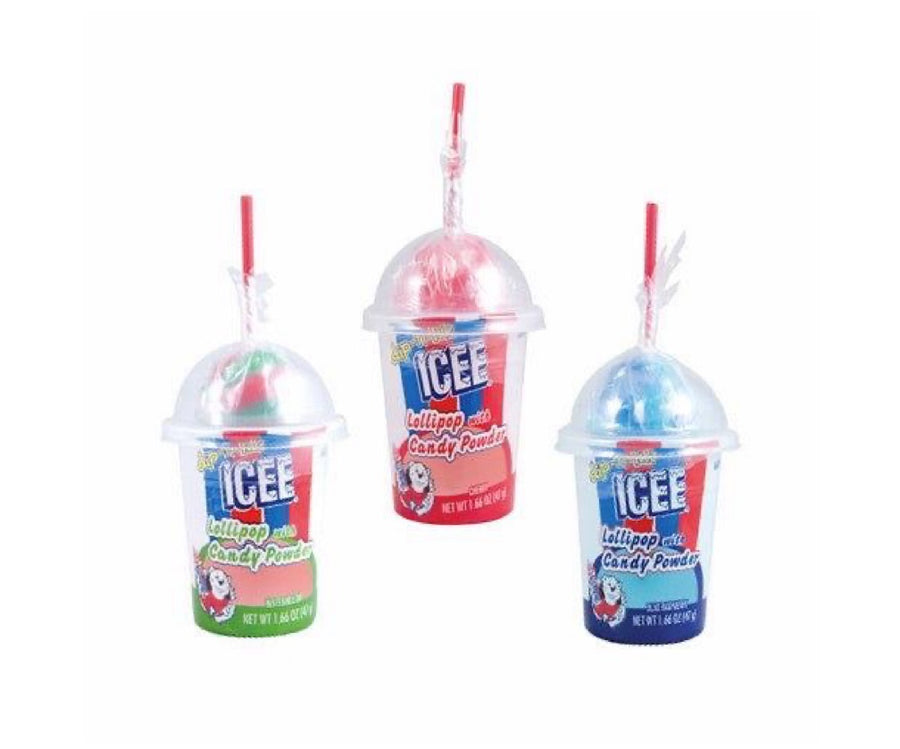 Icee lollipop with candy powder x1