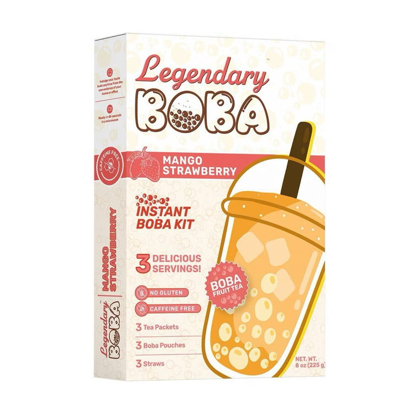 Boba tea mango strawberry