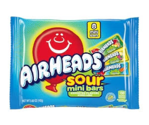 Air heads sour mini bars x8