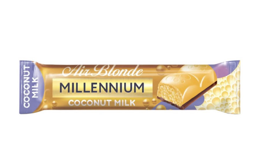 Millennium chocolate air bubble white coconut