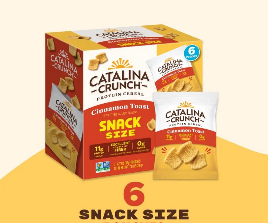 Catalina crunch cinnamon snack size x6