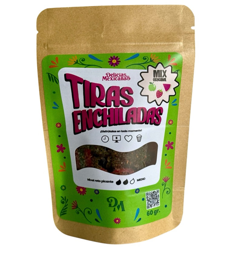 Gomitas enchiladas tiras 60gr
