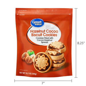 Hazelnut cocoa biscuit cookies