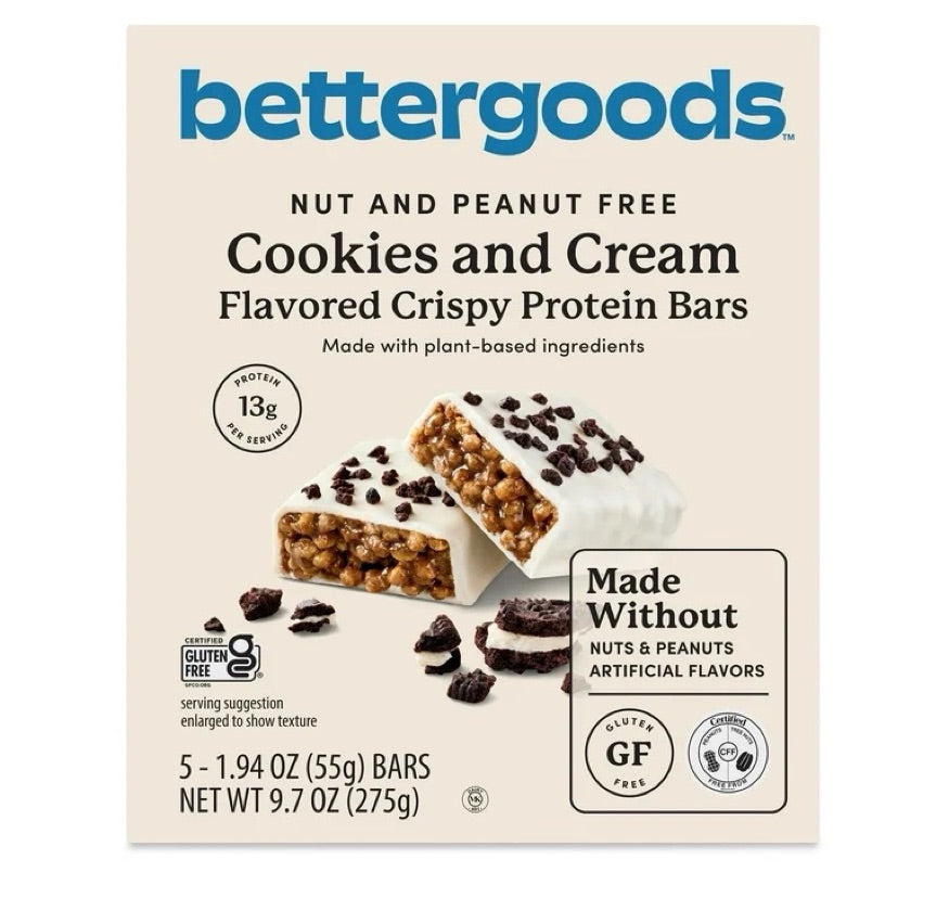 Better goods cookies and cream protein bar x5