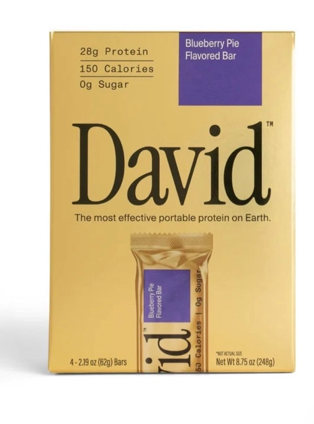 David blueberry pie protein bar x4