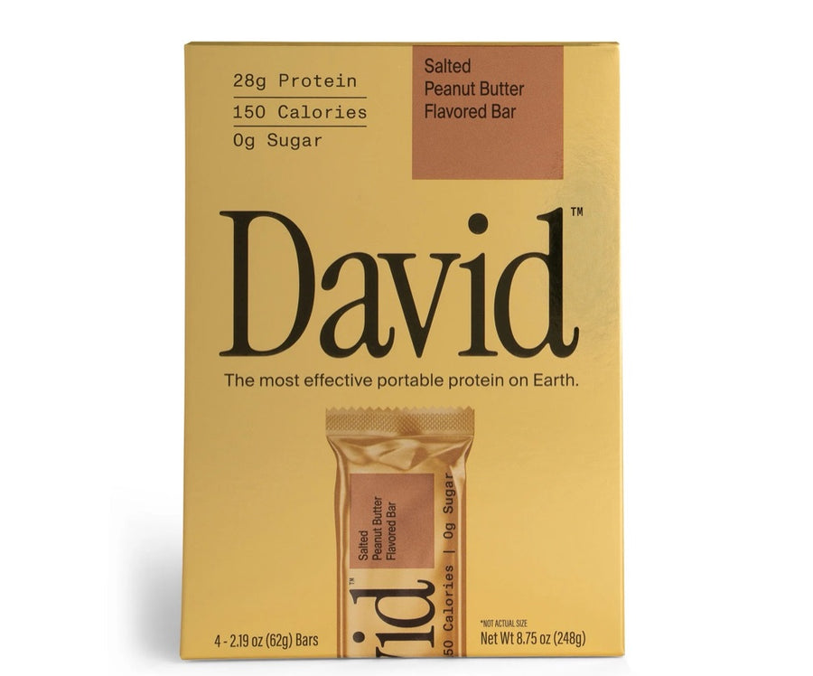 David salted peanut butter protein bar x4