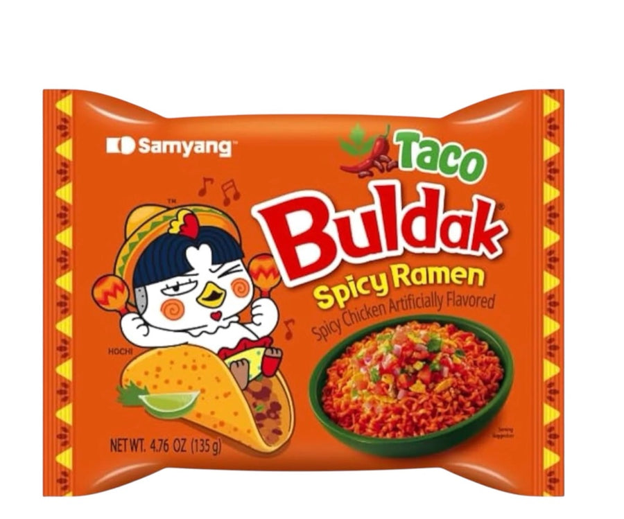 Buldak ramen taco