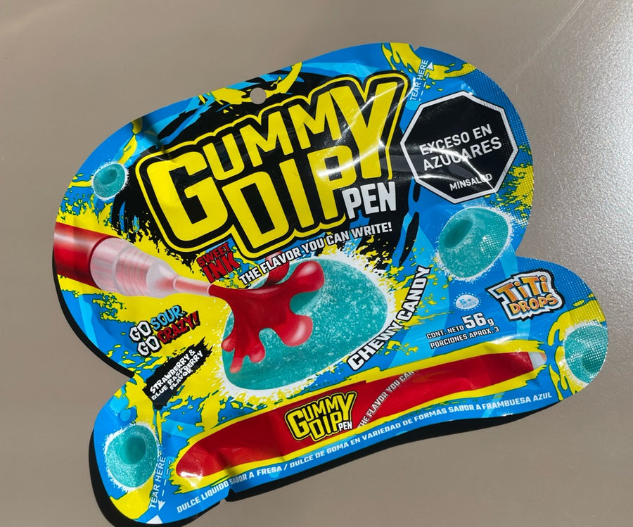 Gummy dip pen