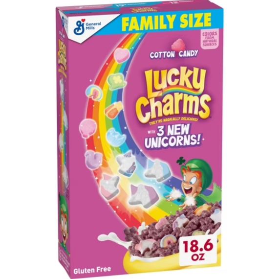 Cereal lucky charms cotton candy